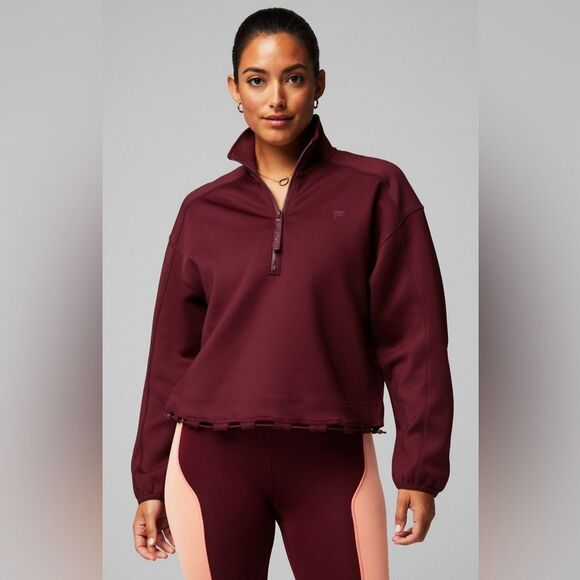 Fabletics Barrier Scuba Oversized Pullover 1/2 Zip Size XL - Picture 1 of 13